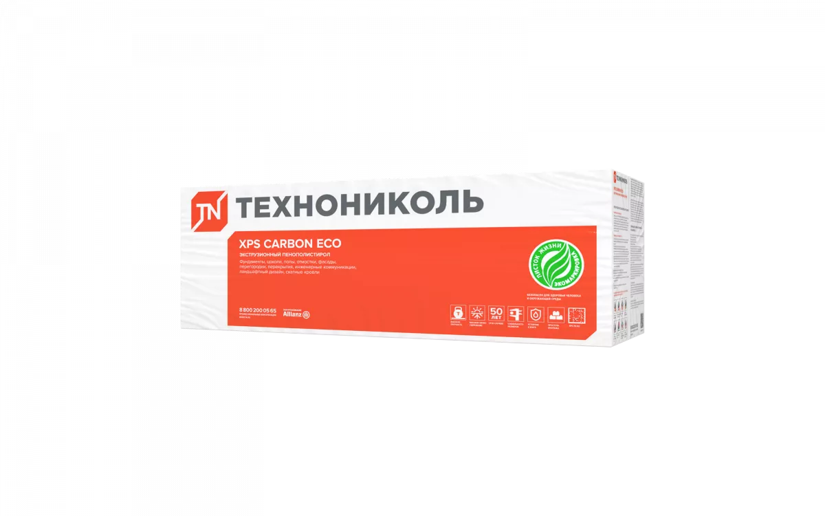 Плиты пенополистирольные экструзионные ТЕХНОНИКОЛЬ CARBON ECO 2360х580х100-L "Шведская плита"
