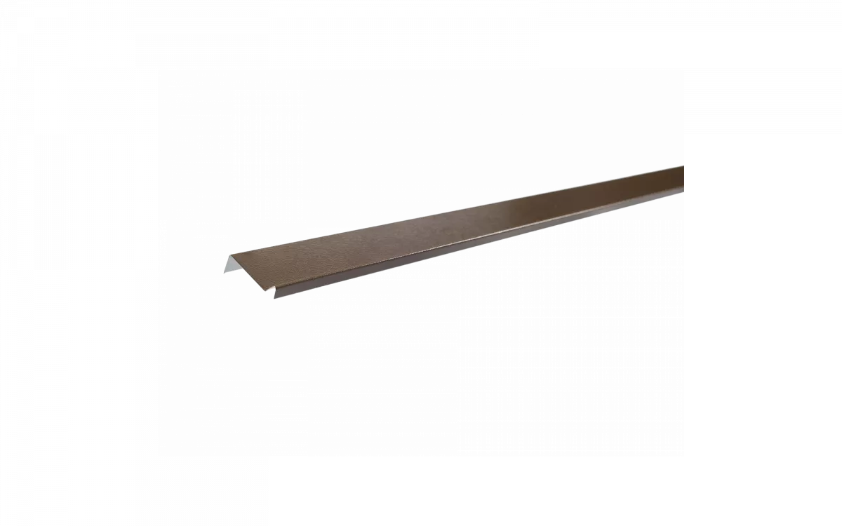 Планка примыкания пластизол RAL 8014 коричневая, шт.