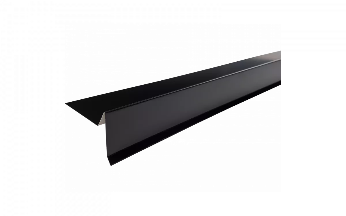 Планка торцевая полиэстер RAL 9005 черная, шт.