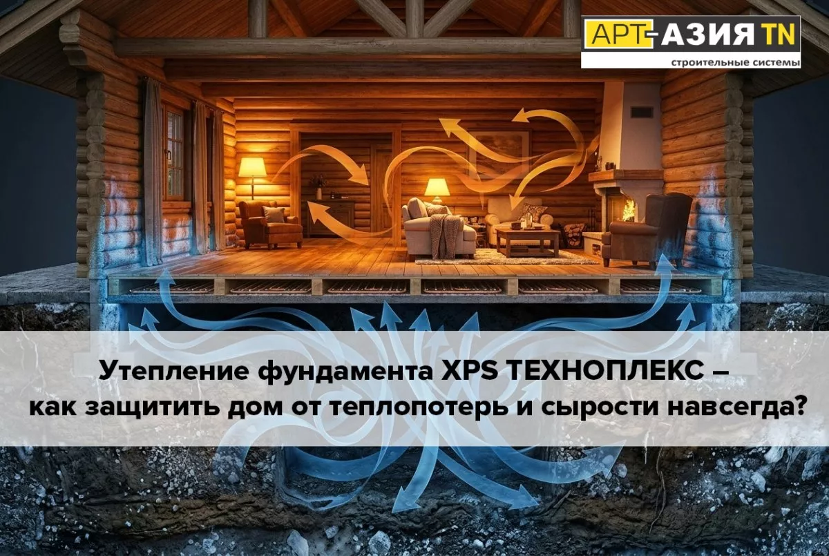 Утепление фундамента XPS ТЕХНОПЛЕКС 1