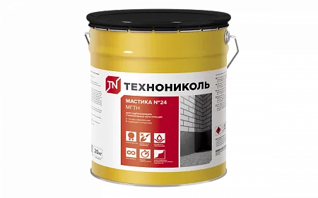 Мастика гидроизоляционная ТЕХНОНИКОЛЬ №24 (МГТН), ведро 20 кг