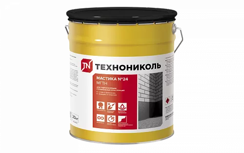 Мастика гидроизоляционная ТЕХНОНИКОЛЬ №24 (МГТН), ведро 20 кг