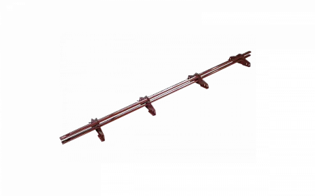 ТЕХНОНИКОЛЬ трубчатый снегозадержатель 25х45 оцинков. RAL 3009 красный 3м (к-т)