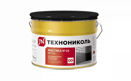 Мастика гидроизоляционная ТЕХНОНИКОЛЬ №24 (МГТН), ведро 10 кг